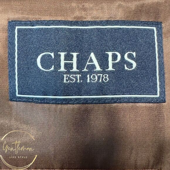 CHAPS Classic fit Men’s 44L Brown Lambswool Blazer Sport Coat 2 Button Jacket - Picture 12 of 13